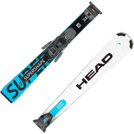 Дитячі гірські лижі HEAD Supershape JRS 140 см з кріпленнями JRS 7.5 GW, біло-чорні, колекція 2023/24