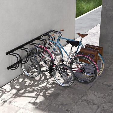 Підставка для велосипедів на 6 велосипедів FIVMEN - стійка для паркування, чорна