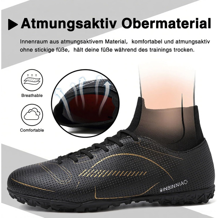 Футбольні черевики для чоловіків Madame Großer Junge, білий Tf (39 EU, чорний Tf)