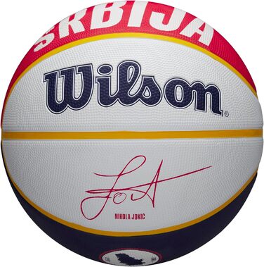 Баскетбольний м’яч Wilson №7, синьо-жовтий, універсальний