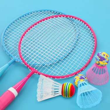 Набір для бадмінтону KH Federball: 2 або 4 ракетки, м'ячики та сумка. Підходить для дорослих та дітей. Кольори: чорний, червоний, синій