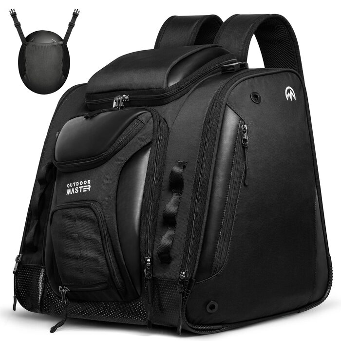 Чохол для черевиків OutdoorMaster: для сноуборду та лиж, 55 л, чорний