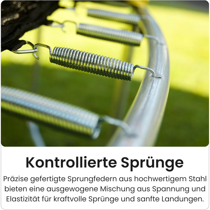 Батут Zero Gravity Outdoor Ø 183/244/305/366/427 см, TÜV GS, комплект з драбиною, відеоінструкція, Ultima 4 моделі Ø 305 см, чорний