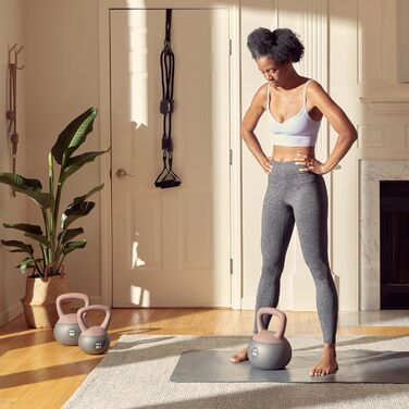 М'які гирі WEGYM зі сталі з піском, рожеві, для силових тренувань та фітнесу, ударостійкі, для дому