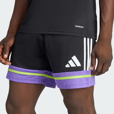 Спортивні чоловічі шорти adidas Squadra 25 (Black/Purple Rush/Semi Solar Slime), розмір XL