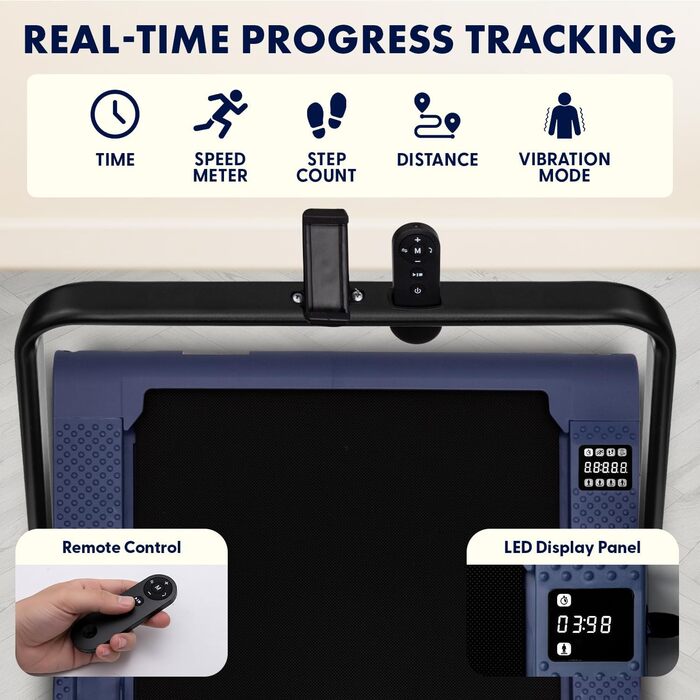 Бігова доріжка Squatz 2-in-1 Walking Pad для ходьби та бігу, синя