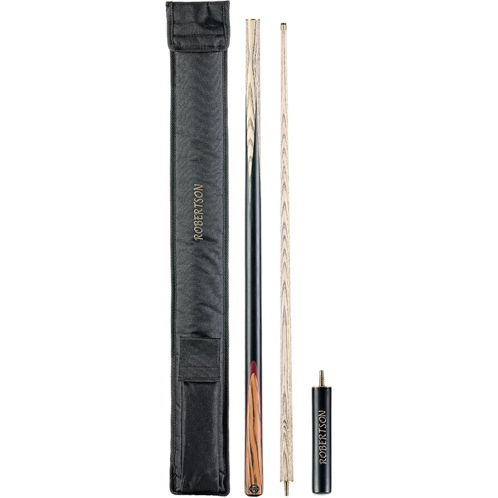 Дитячий більярдний кий Robertson R-4 Junior 130 см, 2-частинний, 9 мм наклейка, короткий кий для снукеру, набір з подовжувачем і чохлом