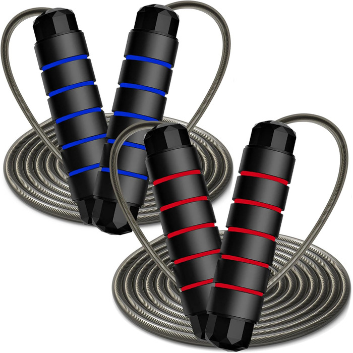 Стрибкове канат Enouke: 2 шт. для кардіотренувань (червоний/синій)