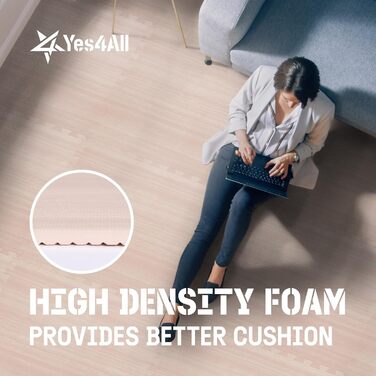 Набір модульних килимків для фітнесу Yes4All (30 шт, 60x60 см) захисний пазл-підлоговий покриття для тренажерів, домашнього залу та гаража, колір: горіх (4.5 м²)