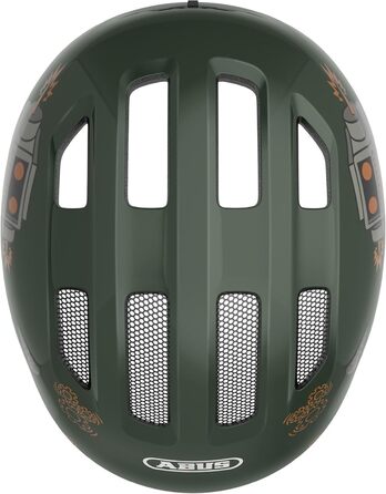 Дитячий велосипедний шолом ABUS Smiley 3.0, зелений, розмір S (45-50 см), з глибокою посадкою, безпечний для дівчат і хлопців, дизайн для дітей, підходить для зачіски з хвостиком