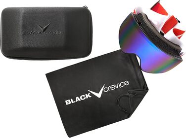 Гірськолижна маска Black Crevice унісекс, універсальний розмір, чорний/червоний/білий