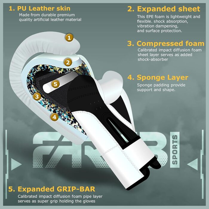 Боксерські рукавички Farabi для дітей 4 oz – MMA, Муай Тай, Кікбоксинг, Спарринг, Тренування (5-10 років)