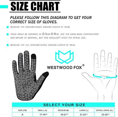 Велосипедні рукавички WESTWOOD FOX з посиленням, антиковзні, для сенсорного екрану, амортизуючі, для гірського велосипеда, шосе, перегонів, їзди та спорту, для чоловіків та жінок, розмір L, блакитний