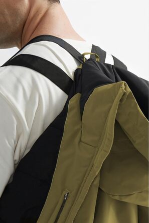 Чоловіча зимова куртка GEYSE: водонепроникна, з капюшоном та інтегрованими підтяжками. Ідеальна для сноубордингу, хайкінгу та активного відпочинку. Колір: Areegrün (пісково-сірий), розмір S