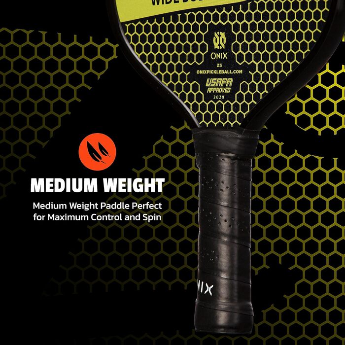 Піклбол ракетка Onix Z5 з карбону та графіту, м'яка ручка, сертифікована USA Pickleball