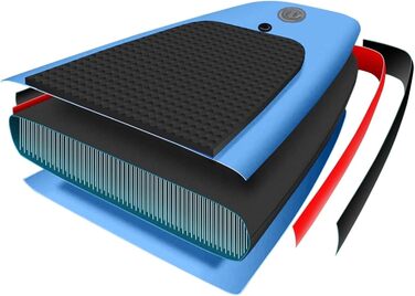 Надувна SUP-дошка CIADAZ 330x76x10 см, морська синя, комплект з веслом, сидінням та аксесуарами для сап-серфінгу