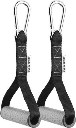 Набір для фітнесу KYLIN SPORT: гумки, ручки, карабіни, стяжки для тренажерів (сірий)