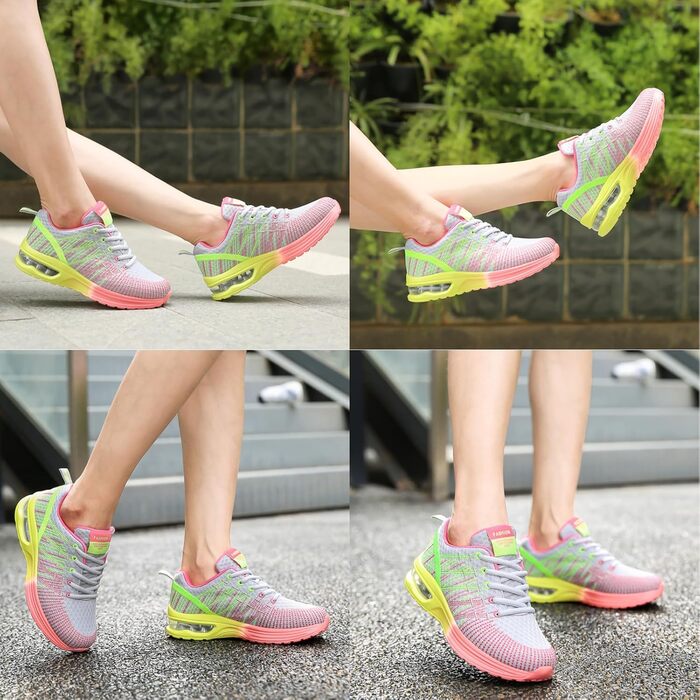 Жіночі кросівки для бігу Hitmars: зручні, дихаючі, з амортизацією, для занять спортом та прогулянок. Розміри EU 36-42, кольори: чорний, сірий