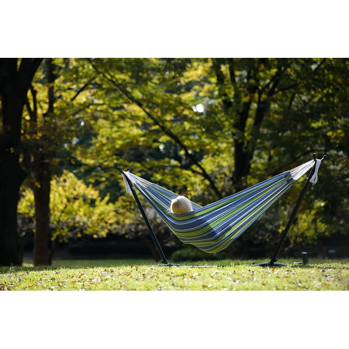 Гамак Vivere Oasis Double Cotton з підставкою (сталь), сумка для транспортування