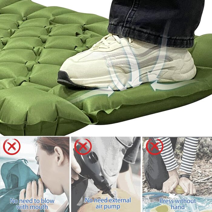 Каремат для сну ONTYZZ Outdoor, туристичний, самонадувний, легкий, антиковзаючий, з помпою, армійний колір