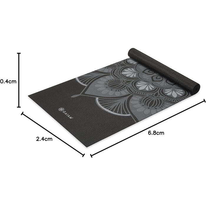 Двосторонній йога-мат Gaiam Mystic Ink, нековзкий килимок для йоги, фітнесу, 6 мм