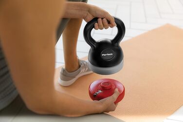 Регульований гантель-гиря Perfect Adjustable Kettlebell для фітнесу, 7 ваг, 26x14 см, багато кольорів