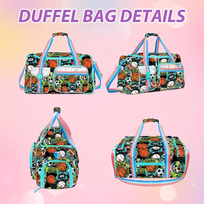 Дитяча спортивна сумка-рюкзак для плавання та танців з відділенням для взуття та мокрих речей, яскравий дизайн, модель Color 01