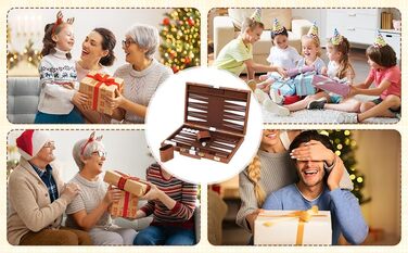 Набір шашок Cbilzxer Backgammon, 45х30 см, з кейсом з екошкіри, для дорослих та сім'ї