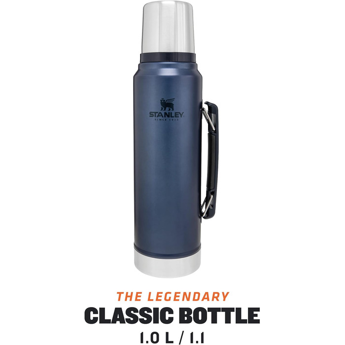 Термос Stanley Classic Legendary з нержавіючої сталі, 1 л – зберігає тепло/холод до 48 годин, BPA-free, підходить для посудомийки
