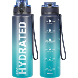 Спортивна пляшка Sahara Sailor 750 мл, BPA-free Tritan, герметична, для води, велосипеду, кемпінгу, йоги, тренажерного залу, синя