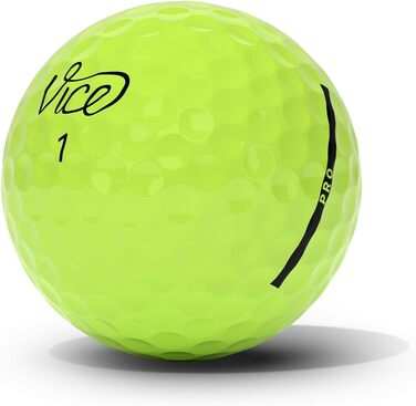 Гольф м'ячі VICE Pro Neon Lime 2020, 12 шт, 3-шарові, уретан, для досвідчених гравців, високий спін, максимальний контроль