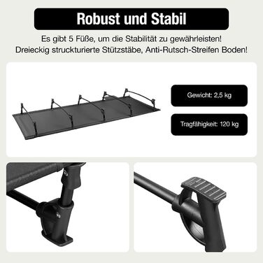 Кемпінгове ліжко Semptec Urban Survival Technology з XL-матрацом, до 120 кг, зручне, надувне