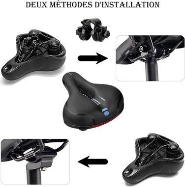 Зручний велосипедний сидіння BELSVOR з подвійною пружиною, ергономічне, для гірського велосипеда/MTB/велосипедів/складних велосипедів, з інструментом