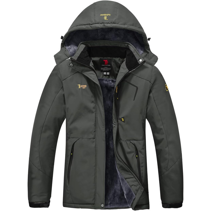 Жіноча зимова куртка YSENTO: водонепроникна, для катання на лижах, софтшелл, флісова, функціональна з капюшоном, темно-сіра