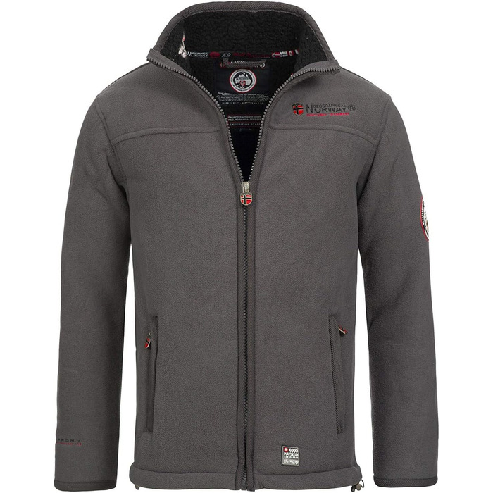 Чоловіча зимова куртка Geographical Norway Steppjacke — теплий утеплений анорак для лиж та сноуборду (комплект з шапкою Beanie), 4XL, темно-сірий