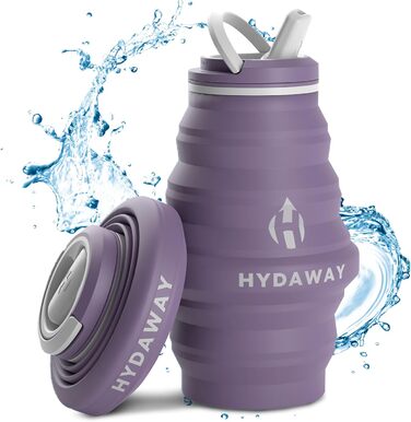 Складна пляшка для води HYDAWAY 500 мл з носиком, харчове силікон, портативна для подорожей