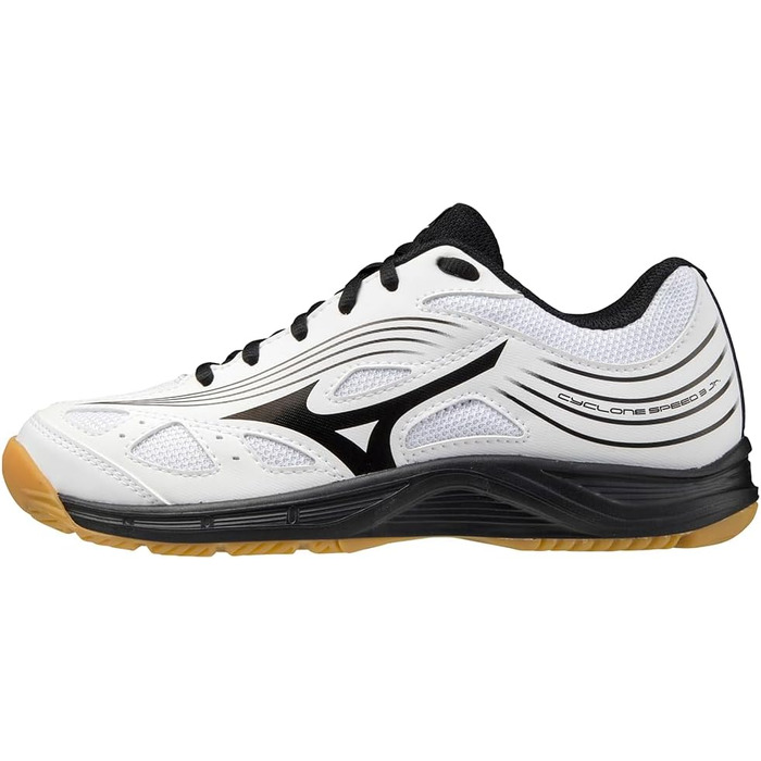 Дитячі кросівки Mizuno Cyclone Speed 3 для дівчаток, біло-чорні (3 Big Kid)
