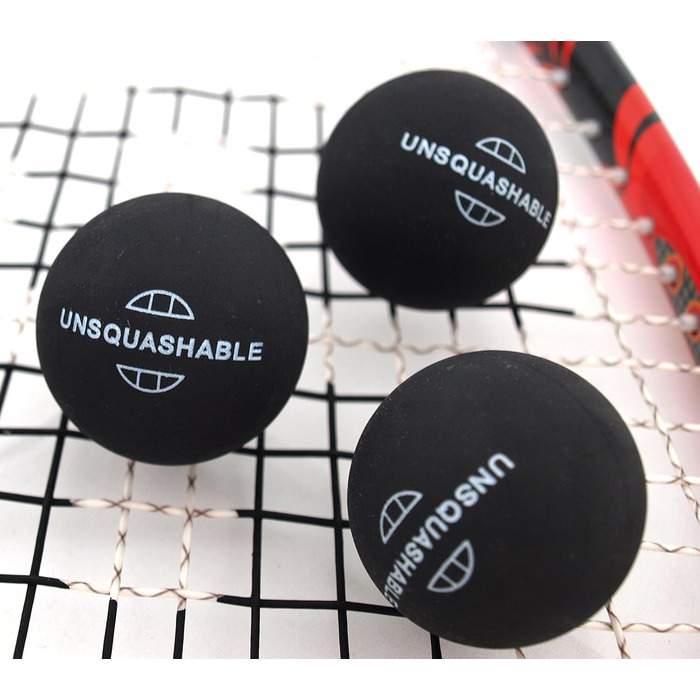 М'ячі для сквошу Unsquashable, 25 шт., подвійна жовта точка, екстра-повільна, для аматорів і тренувань