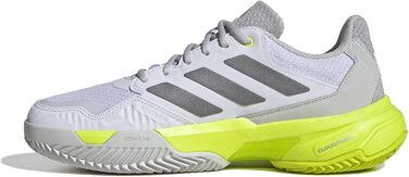 Жіночі тенісні кросівки adidas CourtJam Control 3 для глини, 42 EU, білий/металік/лимонний