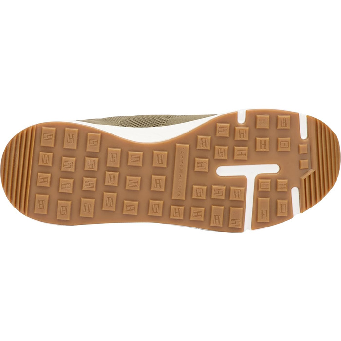 Чоловічі кросівки Tommy Hilfiger Runner Lightweight Modern Knit, темно-зелені (Army Green), розмір 40 EU