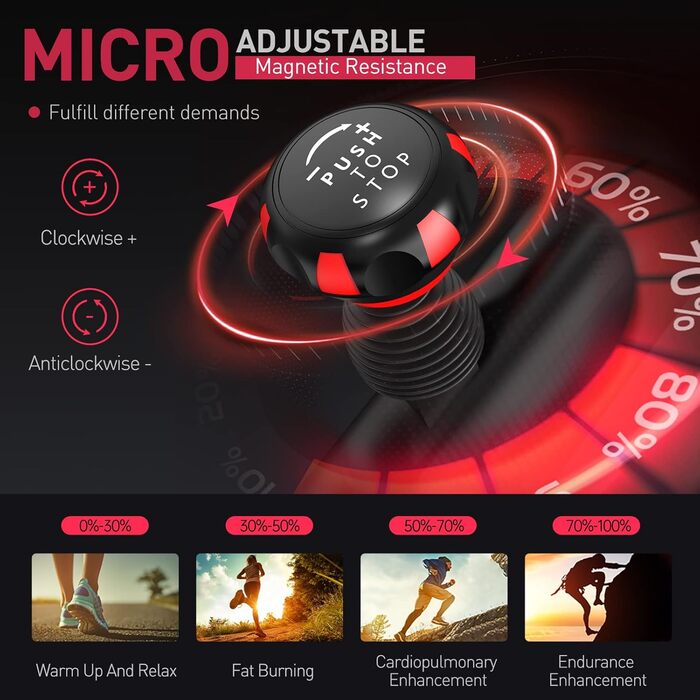 Велотренажер JOROTO X2/X2PRO з регульованим магнітним опором, LCD-дисплеєм та тримачем для планшета (12.6'), до 150 кг