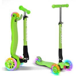 Дитячий самокат Apollo Kids Whiz з LED колесами, складаний, для хлопчиків і дівчаток від 3 років, безпечний, міцний, для дітей 3-6 років