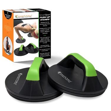 Підставки для віджимань обертаються, з неслизькою ручкою – великі ручки для максимального комфорту, 66306 – плавне обертання усуває напругу в зап'ястях – ідеально підходять для чоловіків та жінок, фітнес-тренування, P90x, Crossfit