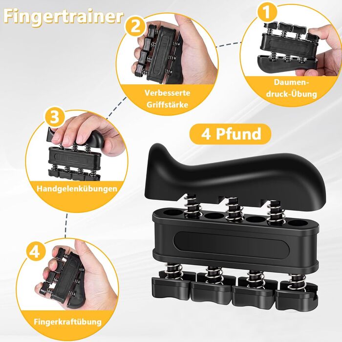 Набір для тренування Griffkraft (5 шт.): ергономічний тренажер зап'ястя, тренажер сили рук та пальців. Для спортсменів та реабілітації рук