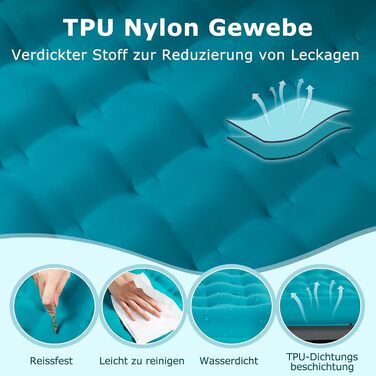 Надувний килимок для кемпінгу Haksimey Isomatte: самонадувний, 72x200 см, 12 см товщина, з подушкою та насосом. Ідеально для відпочинку на природі, в походах, на пляжі та в наметі.