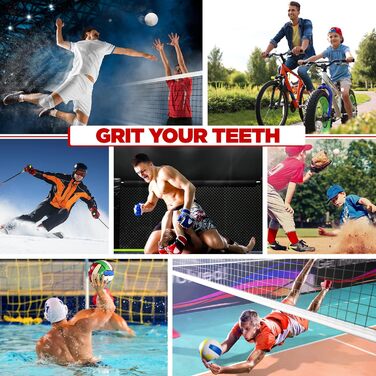 Капа для спорту RDX, захист зубів для бойових мистецтв, MMA, кікбоксинг, хокей, футбол, муай-тай, регбі. Зручна коробка для зберігання. Для дорослих (від 12 років). Червоний колір.