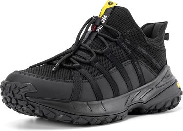 Черевики для хайкінгу FitVille для чоловіків (широкі) - трекінгові, Outdoor, зручні, дихаючі, легкі, чорні (42 EU)