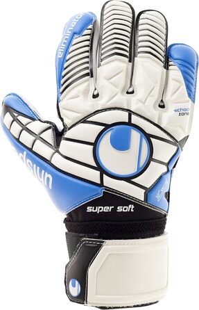 Воротарські рукавички Uhlsport ELIMINATOR SUPERSOFT 10.5 білі/чорні/сині