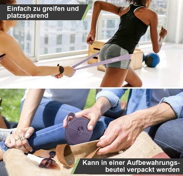 Набір еластичних стрічок VEICK для фітнесу та калістеніки (фітнес-стрічки, стрічки для фітнесу, Pilates)