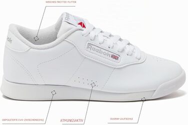 Жіночі домашні капці Reebok Princess, білі, розмір 37.5 EU